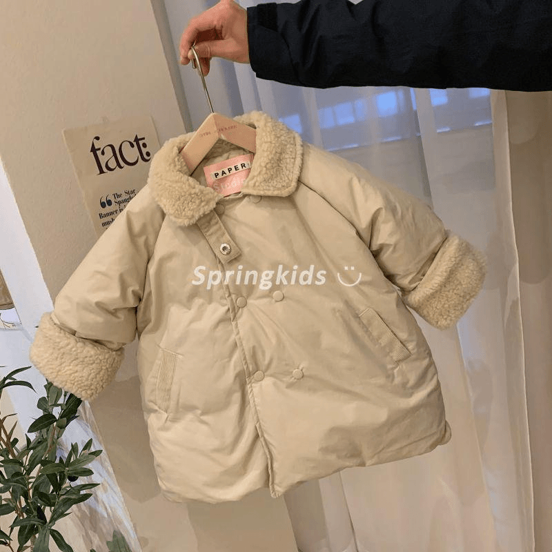 新品女童韩系童装男女童衣冬季加绒加厚中小童宝宝潮