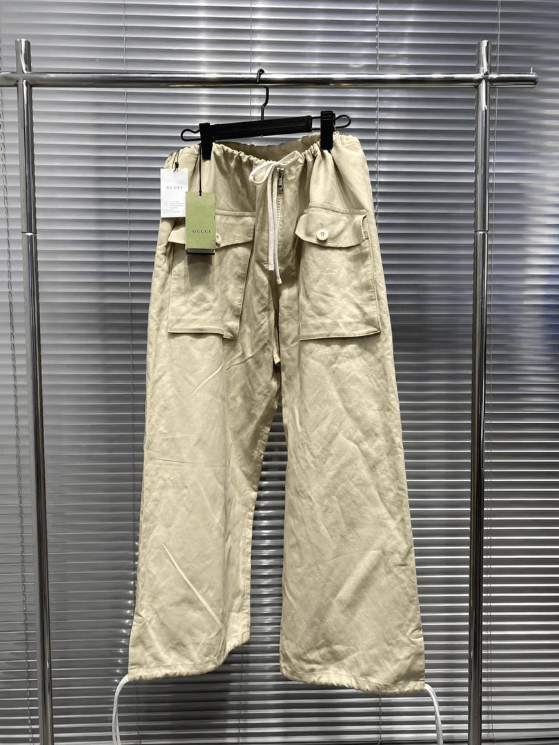 GUCCI 23新款抽绳工装裤/42码/男女同款/全新带吊/平台12500