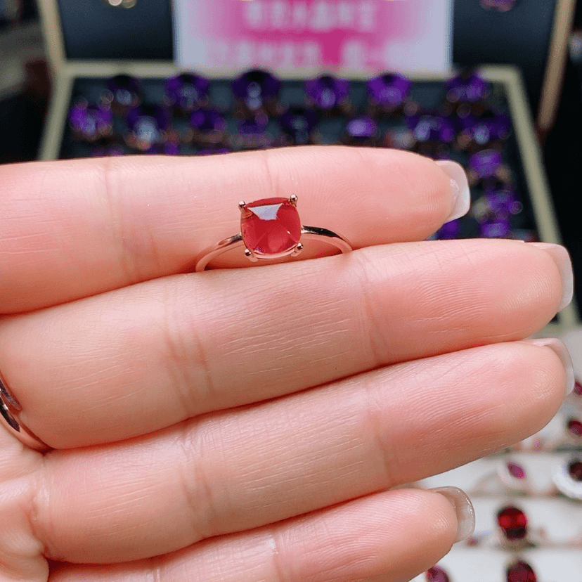 【闪购商品】碧玺戒指银S925镶嵌