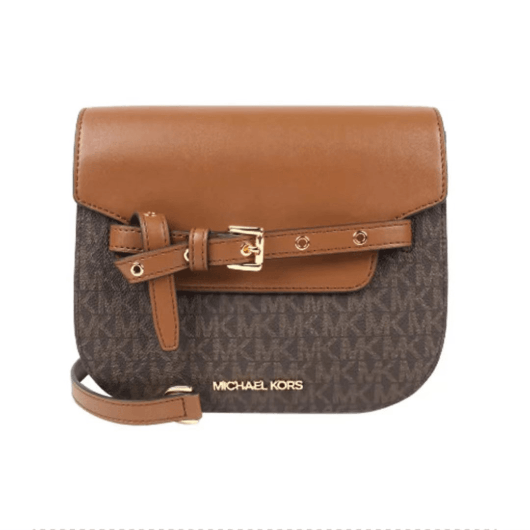 MICHAEL KORS EMILIA马鞍包斜挎包棕色约22*7*17cm 35S2GU5C1B