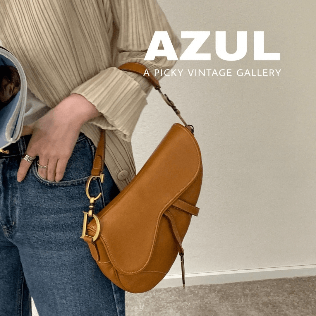 95新  Azul中古-Dior焦糖色大马鞍手提包/9270