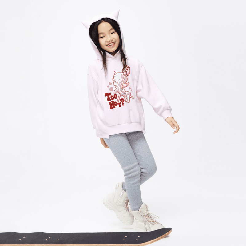 little moco童装鬼马小精灵系列男女童印花连帽卫衣#KBB4SWS012