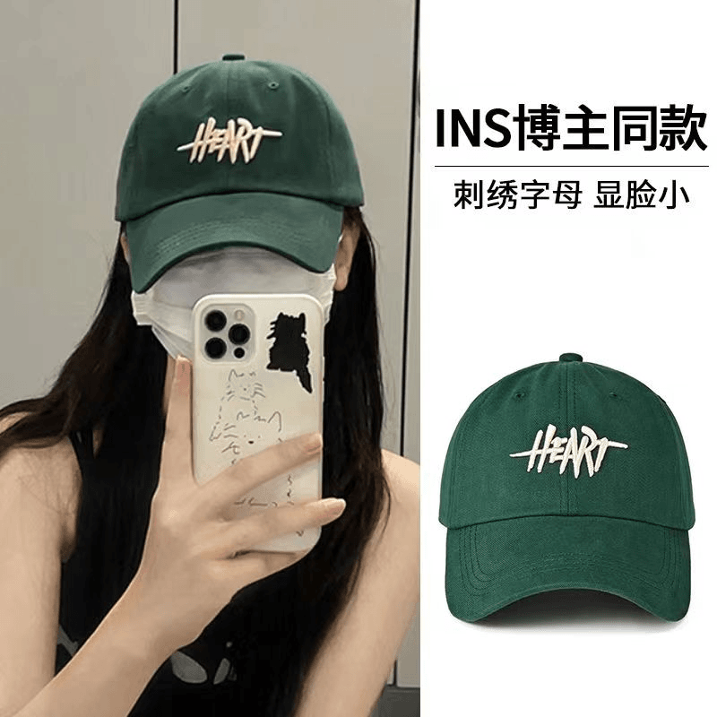 王一博同款鸭舌帽男女日系复古遮阳帽子宽檐潮牌显脸小棒球帽帽子