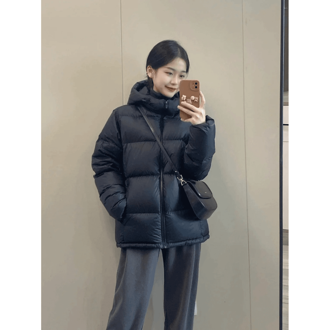 艾格丽芙琳短款棉服女冬季韩版加厚保暖棉衣棉袄宽松连帽时尚外套