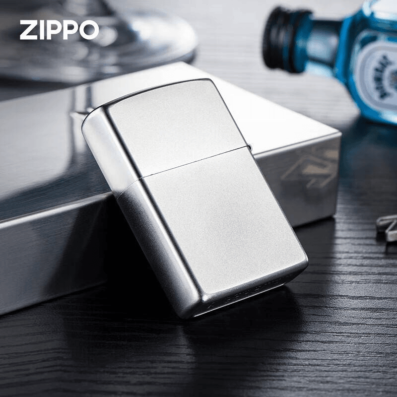 ZIPPOZippo 缎砂 缎砂镀铬  经典防风原装男士打火机 自用