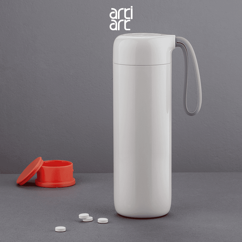 台湾Artiart「便携式药片杯」随身药丸创意药片水杯