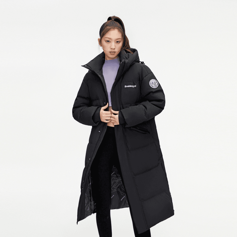 2023新款秋冬季女性长款时尚运动户外热力感外套B30143320