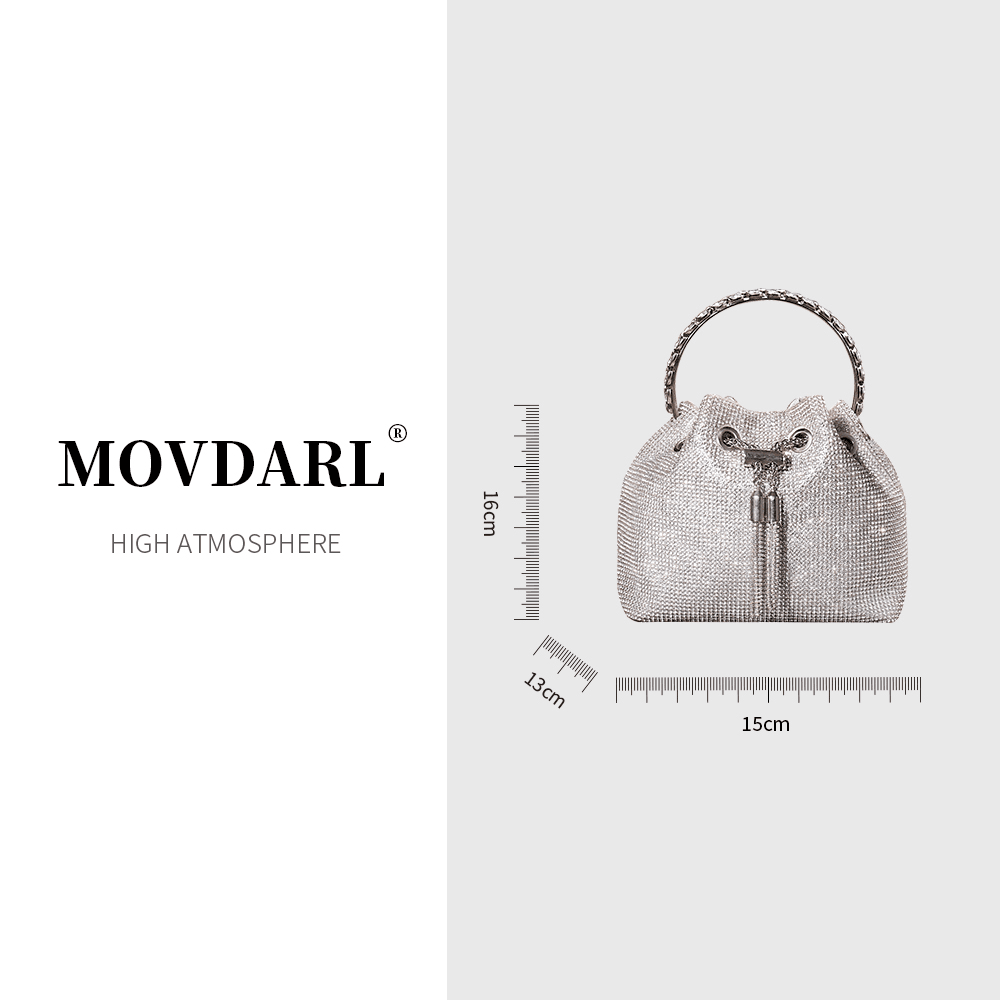【宠粉福利】MOVDARL/陌黛尔新款时尚单肩手提包F001银色大号