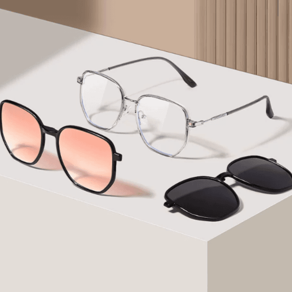 磁吸一镜四用防蓝光变色网红眼镜近视可配度数韩版超轻显瘦防辐射