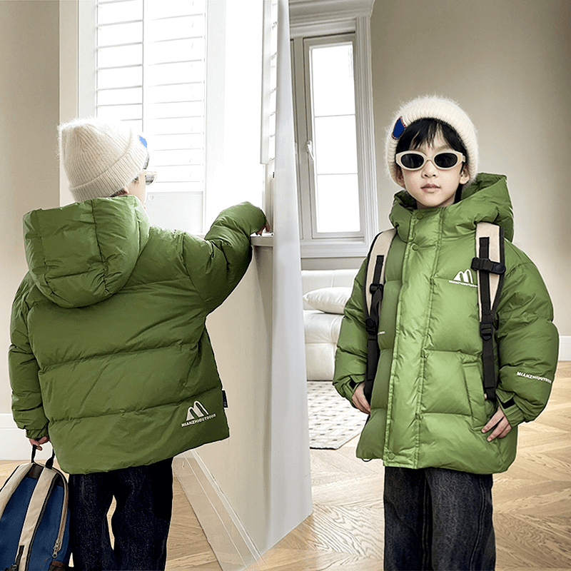 2023冬季新款韩版儿童羽绒服时尚百搭保暖白鸭绒加厚羽绒服外套