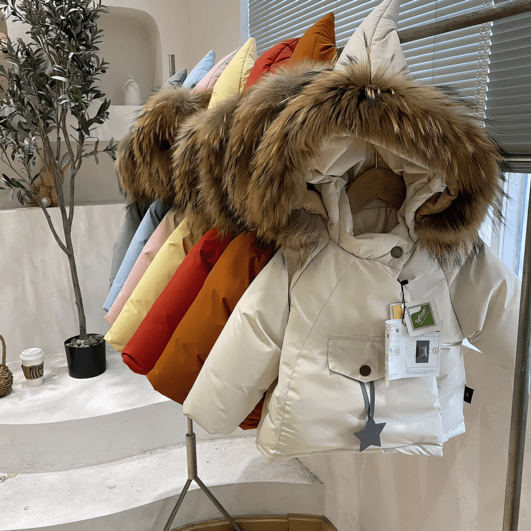 斑马家 精灵帽羽绒服