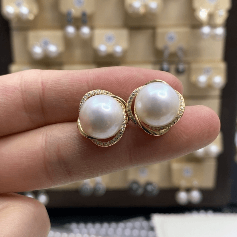 【闪购商品】淡水珍珠耳饰银S925镶嵌