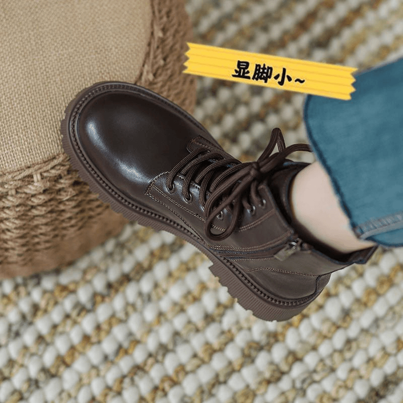 马丁靴女学生韩版百搭英伦风2022年新款保暖短靴子厚底增高短筒靴