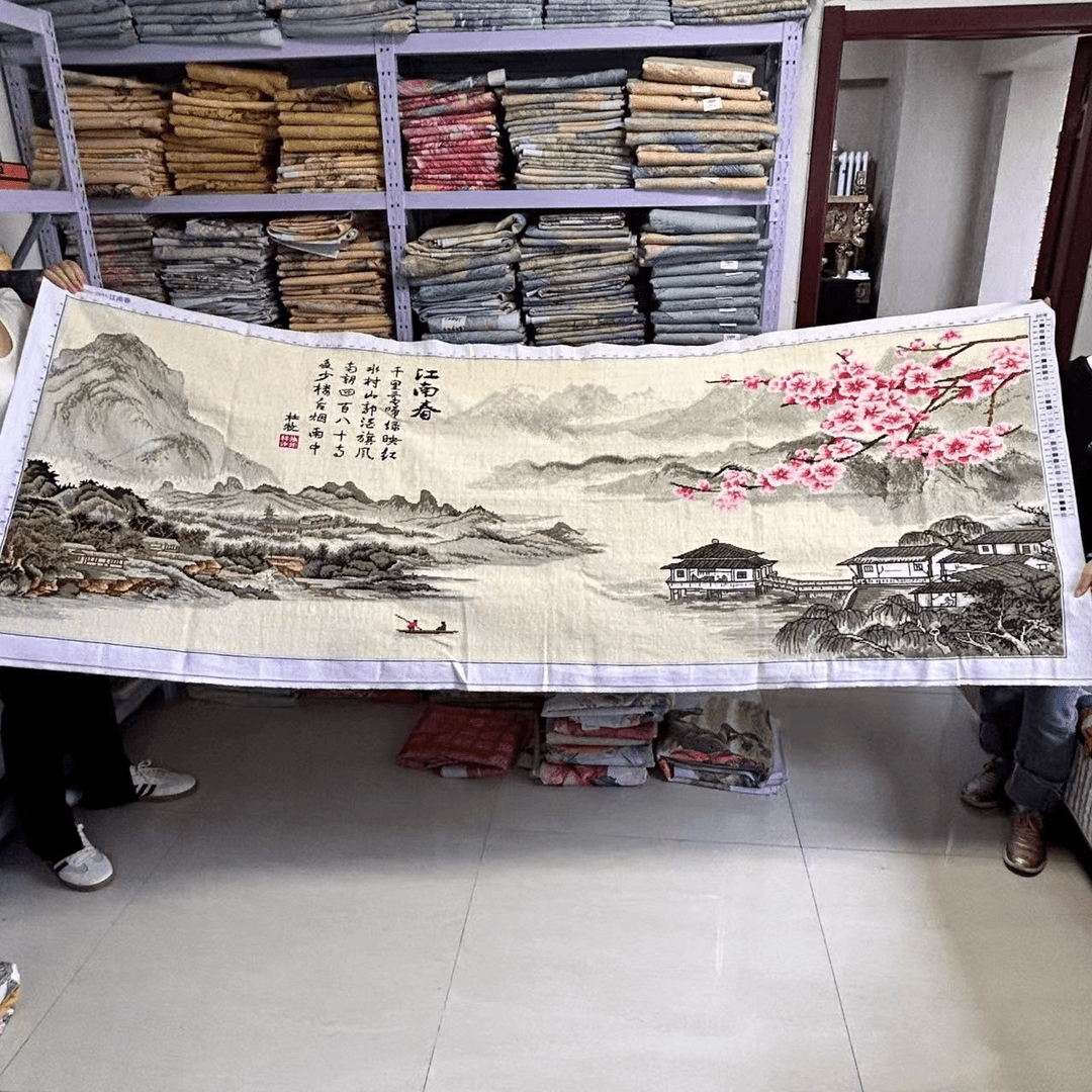 手工成品十字绣i3015江南春236*90