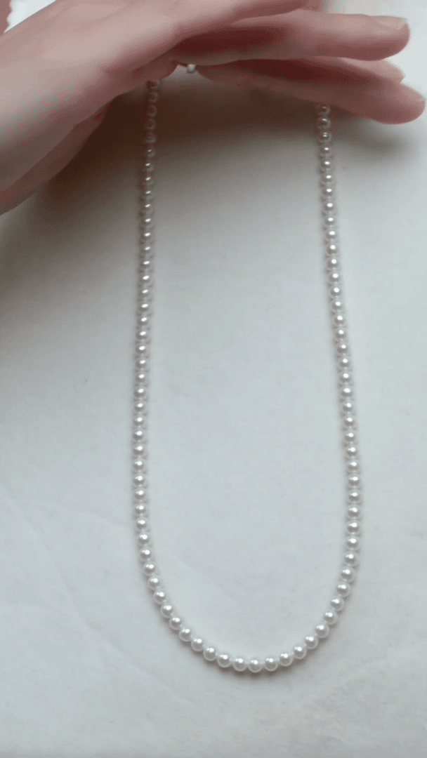 【闪购商品】淡水珍珠颈饰18K金镶嵌4-4.5mmXL86