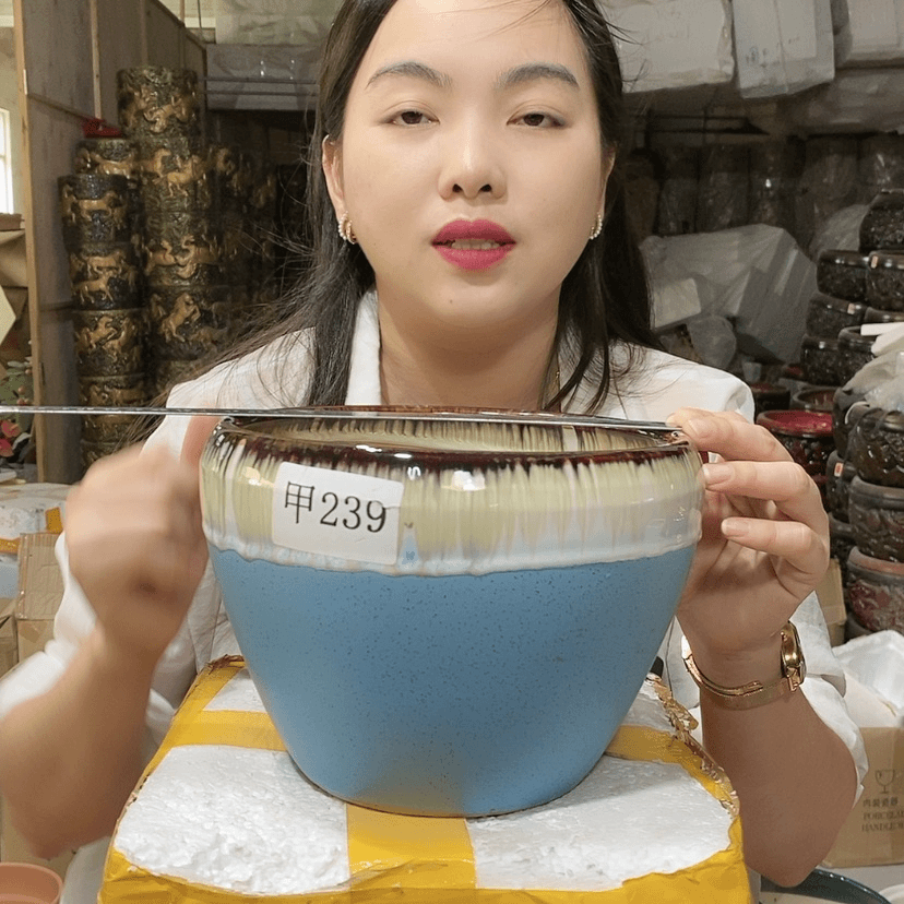 【闪购商品】陶瓷15cm以下甲239号19×15微瑕一只