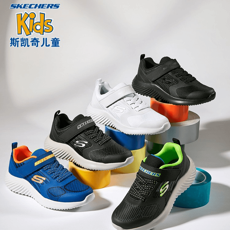 Skechers斯凯奇童鞋新款中大童运动鞋舒适缓震儿童跑步鞋403732L