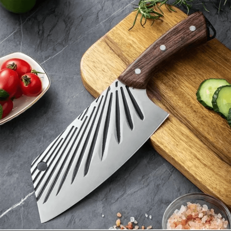 锻打锤纹菜刀家用新款厨师专用切菜刀切片刀厨房锋利刀具快速切肉