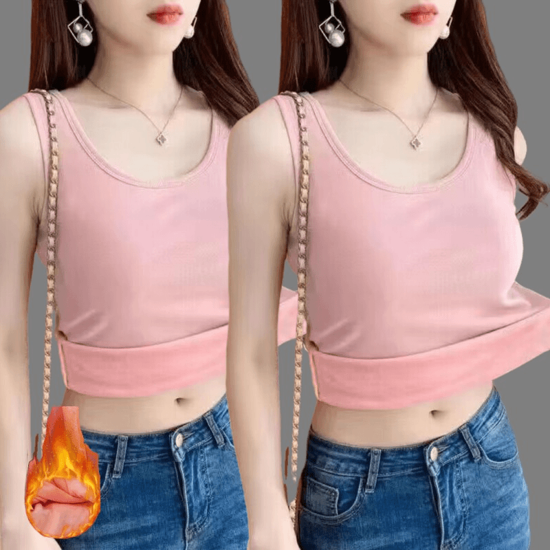 保暖背心女士加绒加厚秋衣女2023新款内穿秋冬季紧身打底上衣u89i