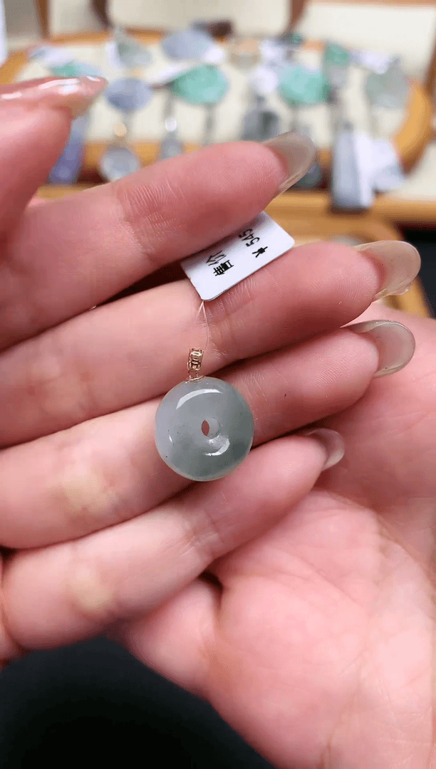 【闪购商品】翡翠颈饰18K金镶嵌KHNQ307B75