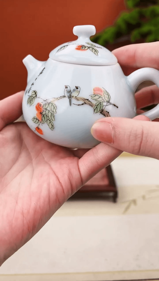 【闪购商品】陶瓷复古风柿子壶