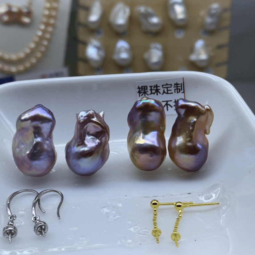 【闪购商品】淡水珍珠耳饰银S925镶嵌W****G