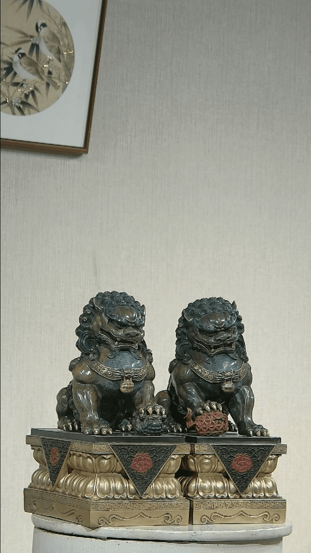 【闪购商品】黄铜帝*46#宫门狮-19