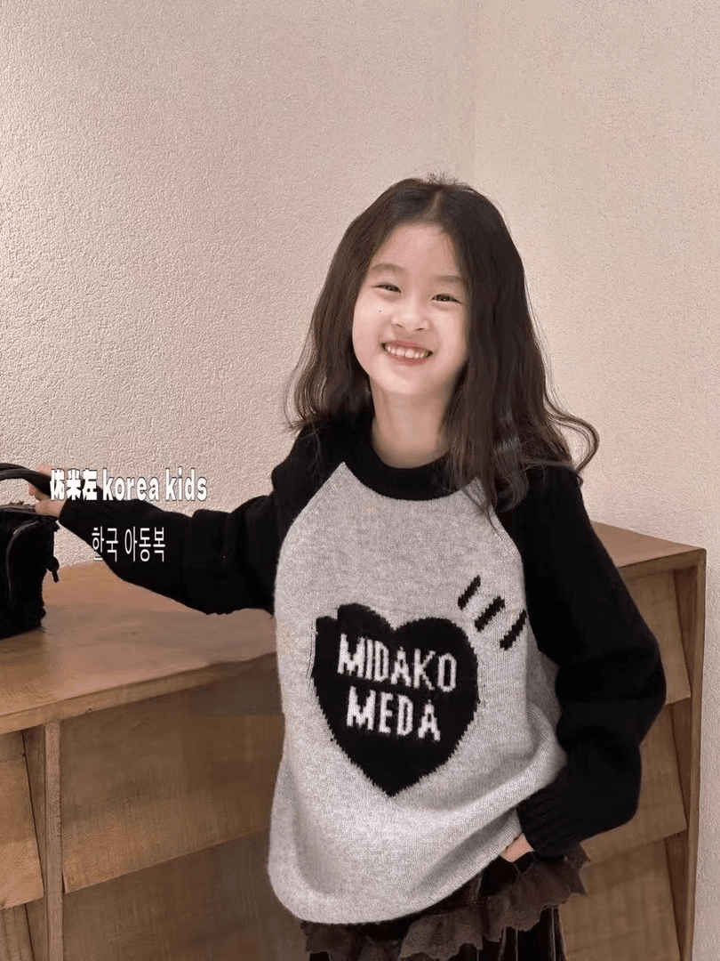 巴拉拉吧男女童韩国童装羊毛衫洋气儿童毛衣秋冬装新款毛衫ins长