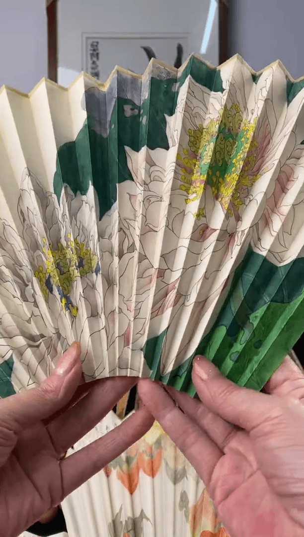 【闪购商品】纸扇子王冰老师荷花
