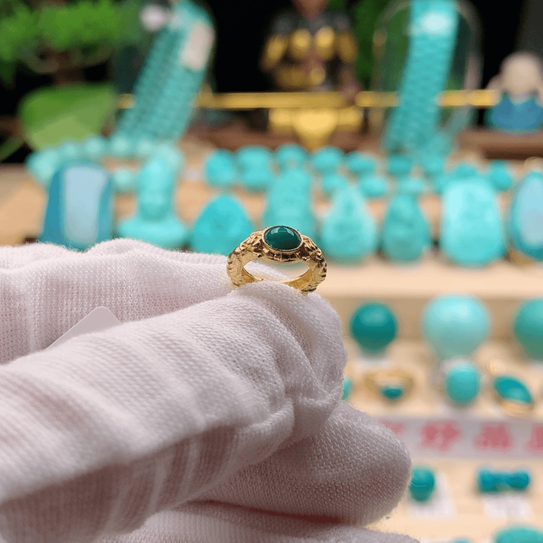 【闪购商品】绿松石颈饰18K金镶嵌