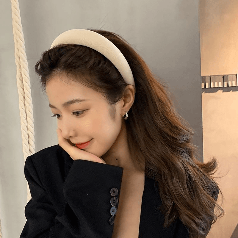 高颅顶显脸小宽边大脸发箍女复古港风女外出洗脸压发头箍发卡头饰