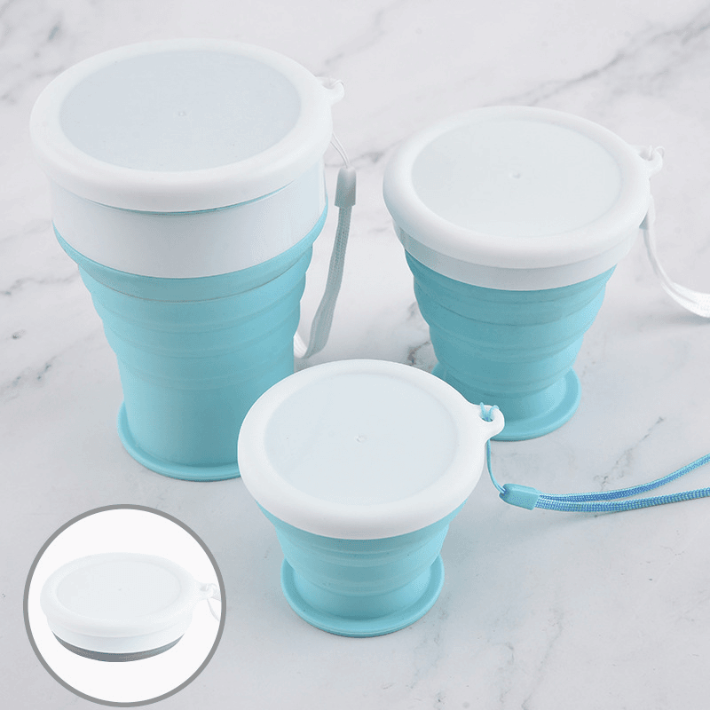 硅胶折叠水杯伸缩大容量运动杯旅行便携式折叠咖啡杯随行杯喝水杯