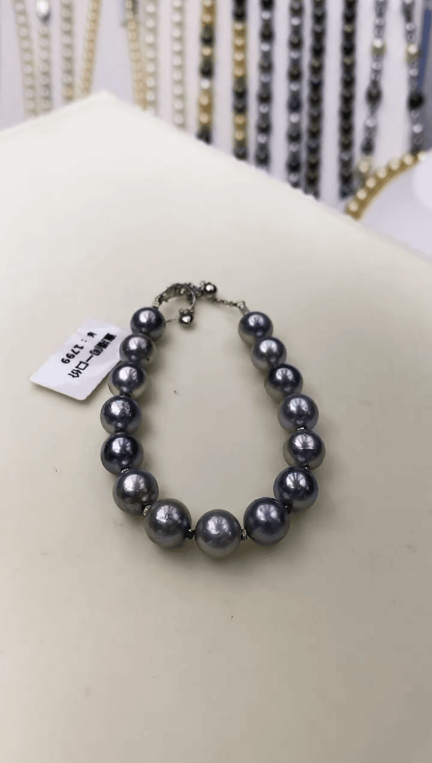 【闪购商品】海水珍珠手串银S925镶嵌真多麻手链8.5-9mm