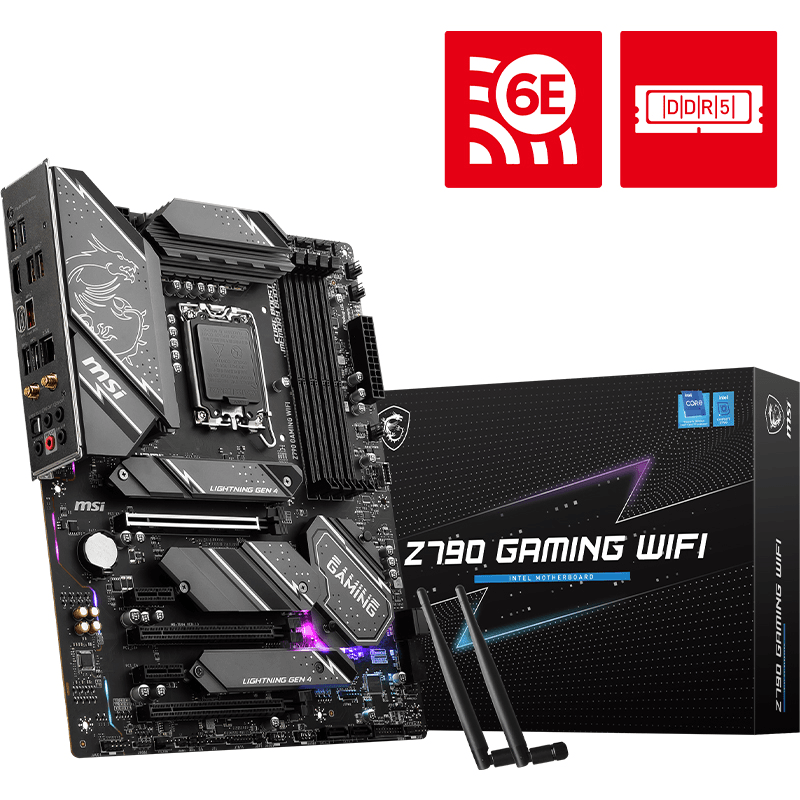 MSI/微星Z790 GAMING WIFI DDR5 D5英特尔超频 游戏电脑主板