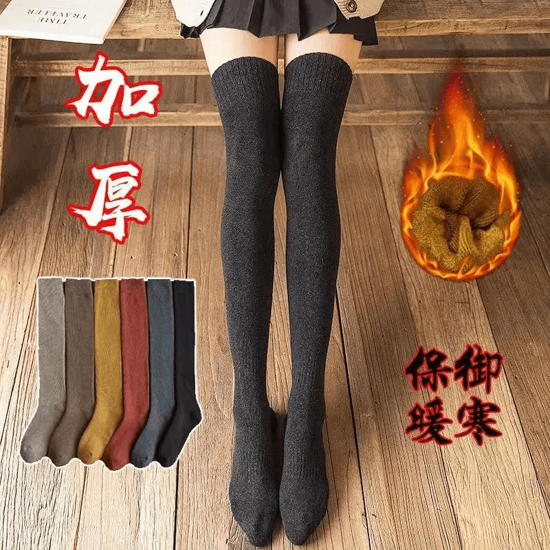 过膝长筒袜女长腿袜秋冬美腿袜女加厚保暖护膝袜子加绒长袜高筒袜
