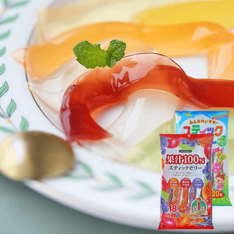 【临期】日本RIBON理本蒟蒻果冻条270g水果果汁布丁可吸多口味袋装
