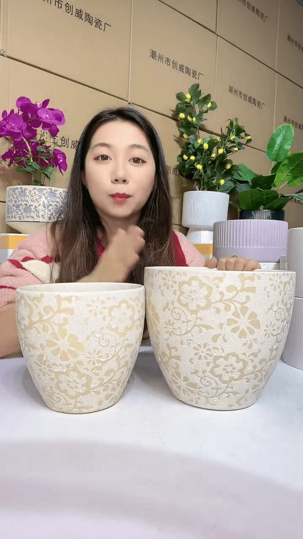 【闪购商品】紫砂花盆珍珠花中20*18*小17*15