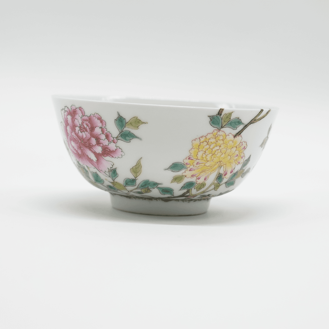 (AC3)DS092310粉彩牡丹花卉纹碗