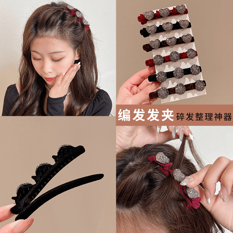 高级感发夹女侧边编发刘海发卡百搭抓夹前额头发鲨鱼夹子头饰韩版