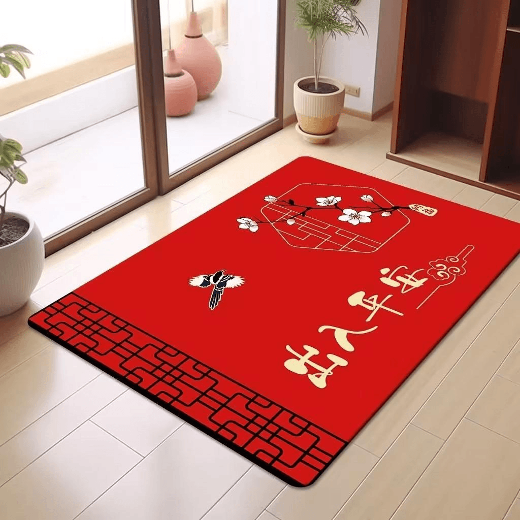 入户地垫新中式风格硅藻泥材质防滑耐脏