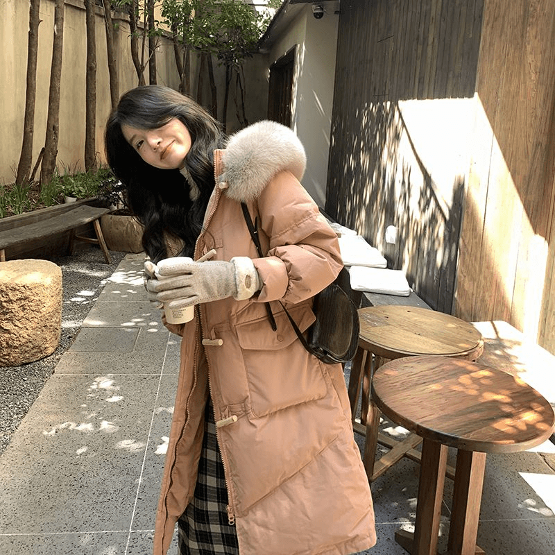 波司澄户外羽绒服女中长款零下防寒时尚洋气加厚高级感白鸭绒年新