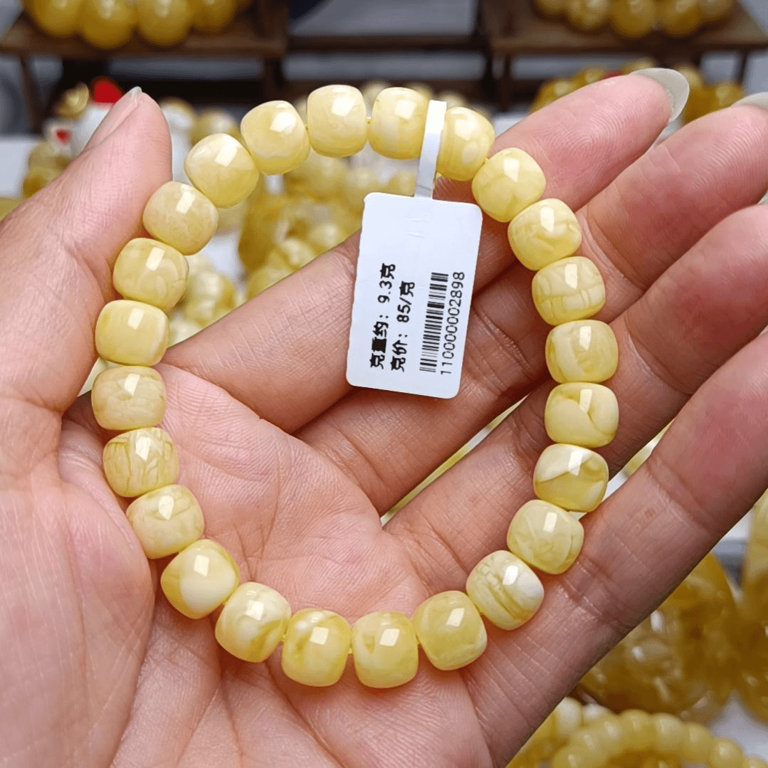 【闪购商品】蜜蜡手串未镶嵌棉**羊