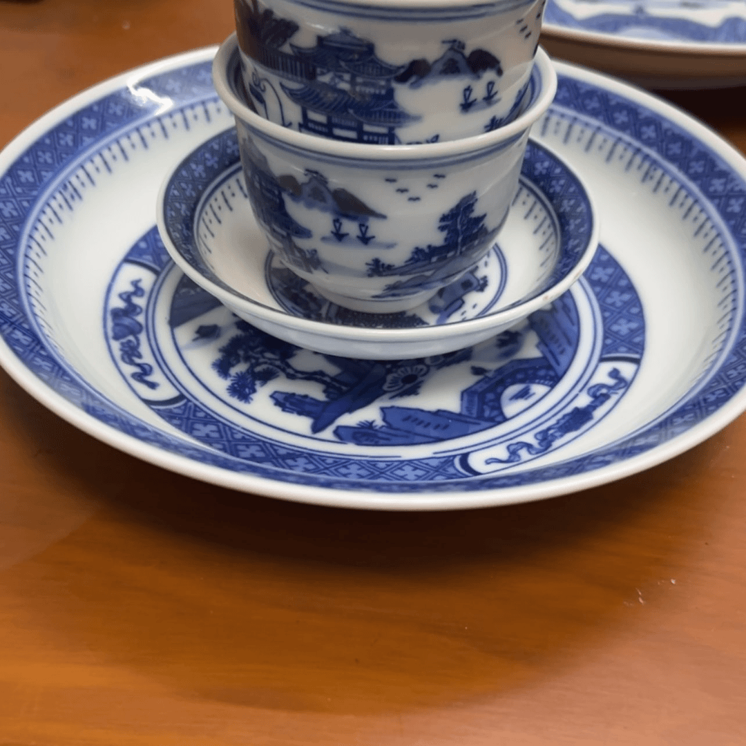 【闪购商品】陶瓷罐逍*_2杯1碟1盘