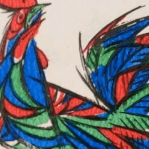 t58 一轮鸡单枚 信泰90 装饰画