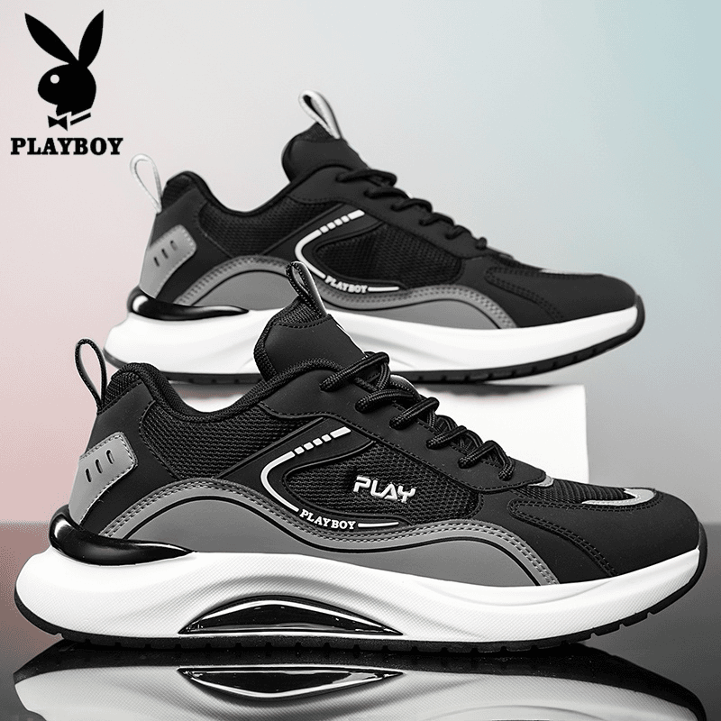 PLAYBOY男士休闲鞋2023秋季新款休闲百搭个性时尚潮流耐磨运动鞋