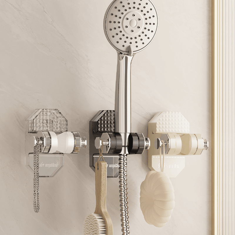 花洒支架浴室吸盘式可移动免打孔儿童淋浴喷头挂座可调节固定神器