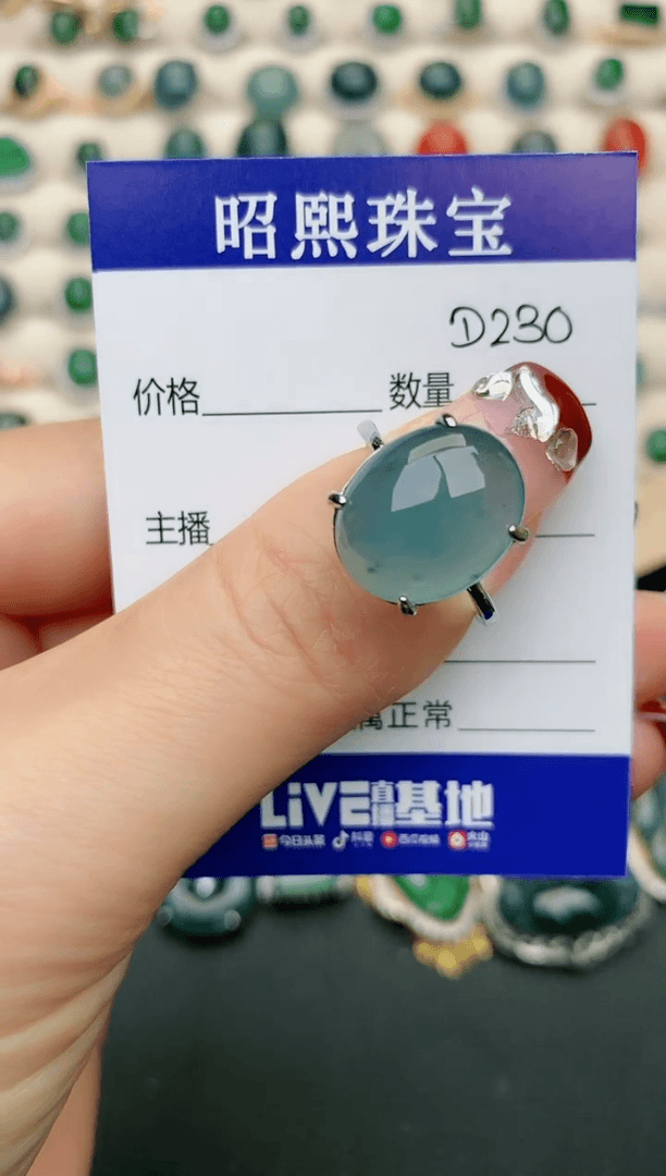 【闪购商品】翡翠戒指银S925镶嵌1