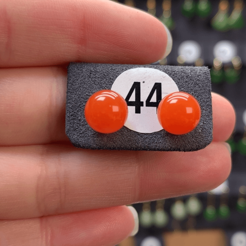 【闪购商品】南红玛瑙耳饰18K金镶嵌