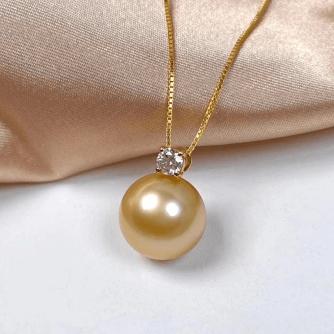 【王公子】Au750/海水珍珠/金珠王妃款吊坠/11-12MM