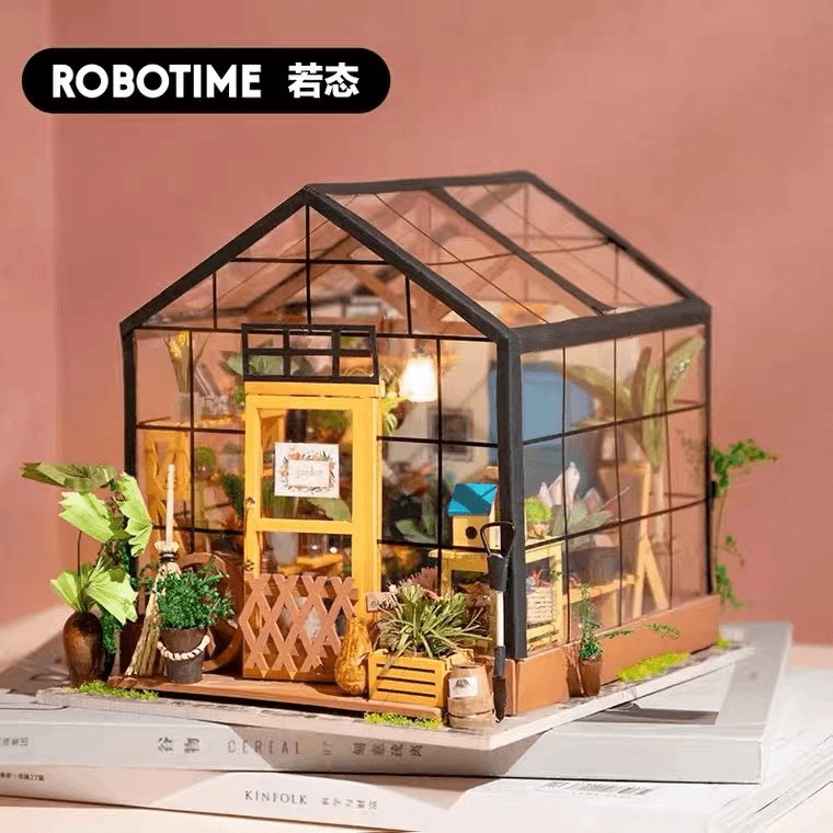 若态若来diy花房手工制作木质模型拼装艺术屋凯西花房生日礼物女